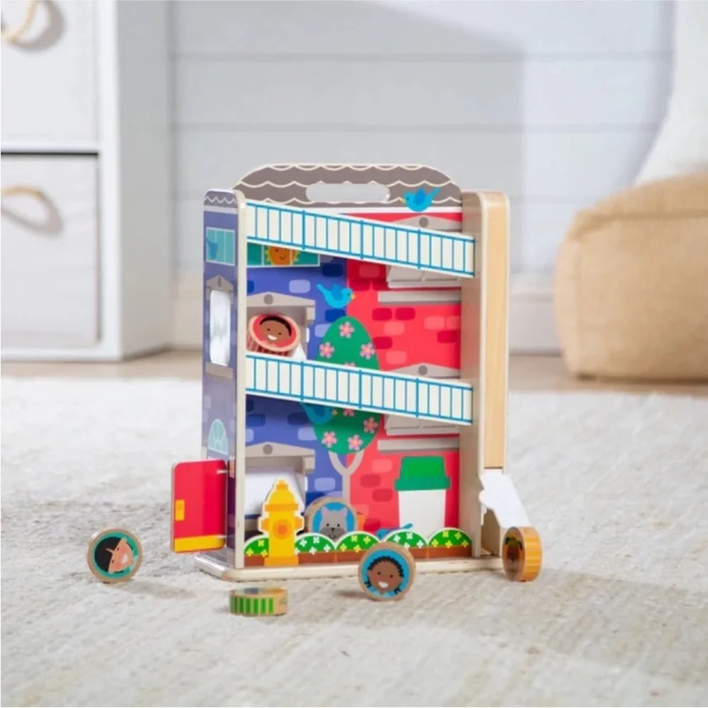 Melissa & Doug Go‎ Tots Town House Tumble 12M+ Wooden Montessori Toy